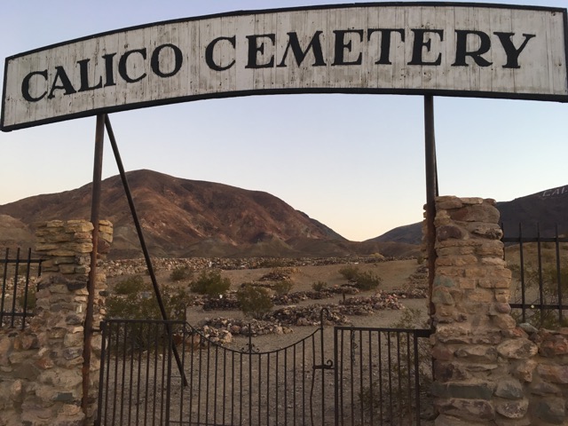Calico cemetery sign