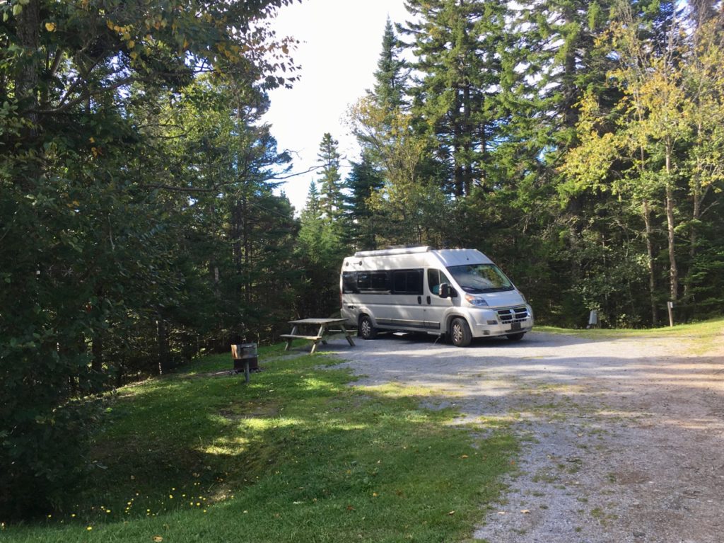 Campsite at New River Provincial Park