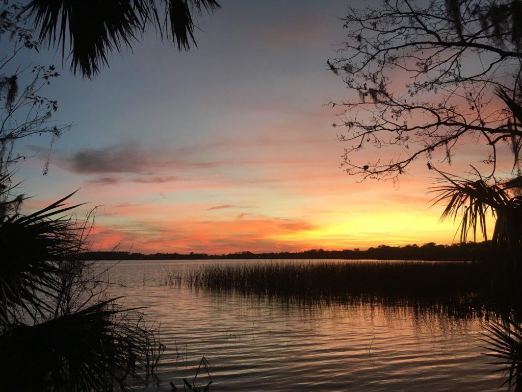 sunset in Trimble Park, Mount Dora, FL 