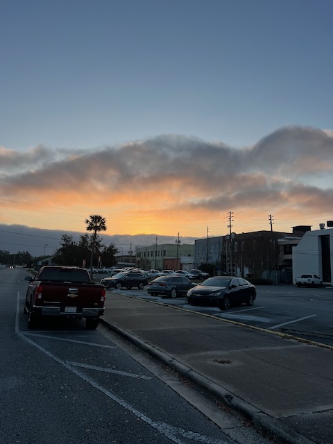 sunrise over downtown Sanford